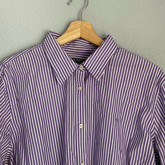 Lauren Ralph Lauren Other - Lauren Ralph Lauren Men’s Purple Striped Button Down Shirt Size 2X